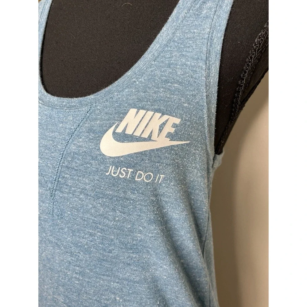 Nike Just Do It Women's Sleeveless Blue Tank Top Training Activewear Size XS